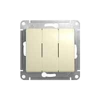 GLOSSA Выключатель 3-кл беж GSL000231