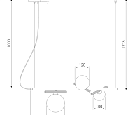 Подвесной светильник 50382/3  хром