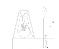 Бра 70107/1 черный