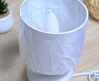 Настольная лампа ALFA 1xE14 R-125x150x265-WHITE/WHITE-220-IP20