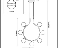 Подвесной светильник 5621/7 LN23 COLLAR матовое золото