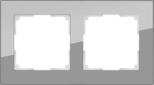 Веркель Рамка на 2 поста (серый/стекло) WL01-Frame-02/W0021115
