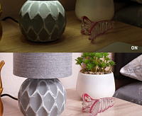 Настольная лампа COFI 1xE14 R-130x220-GRAY-220-IP20