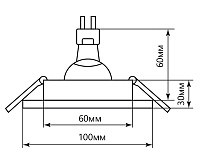 Светильник с подсветкой GU5.3 MR16 CD878 прозрачный сн/пр
