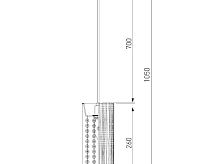 Подвесной светильник 1188/1 хром