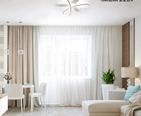 Люстра светодиодная "LOLITA" 80W 6F-RC-500x100-WHITE/WHITE-220-IP20 с ПДУ