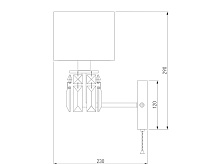 Бра 10099/1 хром/прозрачный хрусталь сн/пр