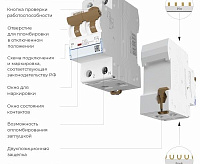 Дифференциальный автомат 1P+N 32A 30mA 6kA C A W922P326 Werkel