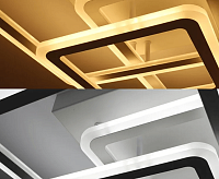 Люстра светодиодная "SONNE" 80W 3S-APP-520x520x110-WHITE/WHITE-220-IP20