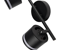 Светильник настенно-потолочный под лампу PCL 0702 2*GX53 BL черный IP20