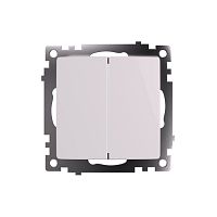 Катрин Переключатель 2-кл белый GLS10-7107-01