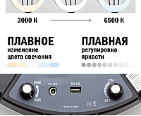 Светильник напольный TL-603B, диммируемый черный 603В-36W