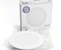 Светильник встраиваемый PPL-R 24W 4000K белый (круг) AL528 /Feron.ONE