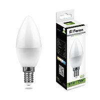 Лампа светодиодная&nbsp;&nbsp;7W E14 4000K LB-97 свеча (Feron)