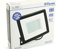 Прожектор светодиодный 100W 6400K IP65 черный LL-922