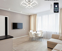 Люстра светодиодная "SONNE" 100W 4S-APP-556x556x80-WHITE/WHITE-220-IP20