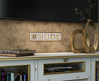 Веркель Розетка ТВ оконченная (шампань) W1183011