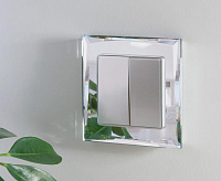 Веркель Выключатель 2-кл проходной (серебряный) W1122006