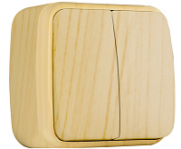 Выключатель 2-клавишный 10А EKF EGV10-023-30 сн/пр