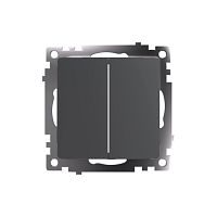 Катрин Переключатель 2-кл графит GLS10-7107-06