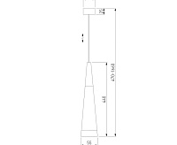 Подвесной LED светильник DLR038 7+1W 4200К золото