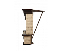 Портал Forte 25U (угловой) камень бежевый шпон темный дуб