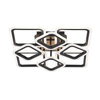 Люстра светодиодная 3307/4+4 BLACK+WOOD 