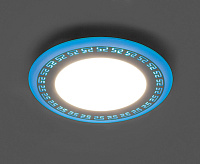 Светильник встраиваемый  9W с синей подсветкой AL2440 сн/пр