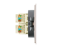 Мия Розетка 2я компьютерная RJ-45, пудровый жемчуг, RST00-3111-08