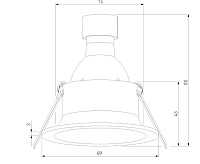 Светильник встраиваемый Andi GU10 белый IP44