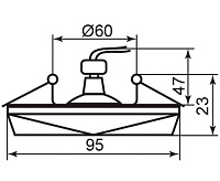 Светильник встраиваемый GU5.3 MR16 8150-2 серебро+серебро