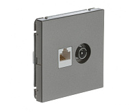 ArtGallery Розетка TV+ RJ45 кат 5е шампань GAL000589