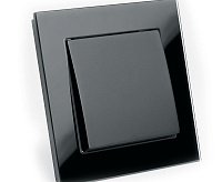 Катрин Выключатель 1-кл в сборе черный GLS10-7003-05