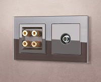 Веркель Розетка TV оконечная (серо-коричневый) WL07-TV сн/пр