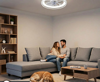 Люстра светодиодная "FAN FRAME" 45W+15W R-APP-500x125-White/White-220-IP20