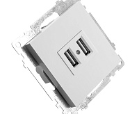 Катрин Розетка USB 2-ая 2.1A белый GLS10-7115-01