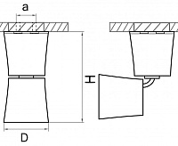 Светильник ROTONDA GU10 ЧЕРНЫЙ ХРОМ 214458 сн/пр
