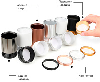 Коннектор для светильника D70+D70mm A2070 PSL серебро полирован сн/пр