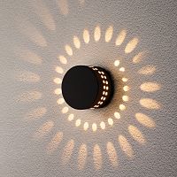Настенный светодиодный светильник 1585 ARKADA черный IP54 сн/пр