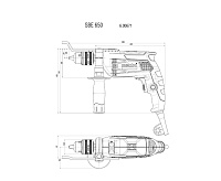 Дрель ударная SBE 650, 650вт,ЗВП,картон 600671000