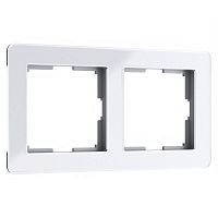 Веркель Рамка на 2 пост (белый Acrylic) W0022701