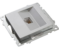 Катрин Розетка компьютерная 1-ая RJ45 серебро GLS00-7107-03