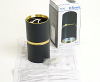 Светильник потолочный MR16 GU10 35W 230V черный/золото ML186