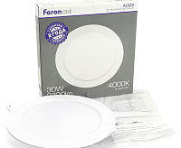 Светильник встраиваемый PPL-R 30W 4000K белый (круг) AL528 /Feron.ONE
