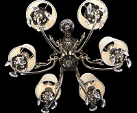 Люстра металл 10012/6 античная бронза/прозрачный хрусталь