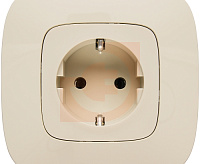 Valena ALLURE Розетка 1-ная с/з винтовые зажимы сл кость 753825