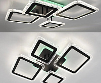 Люстра светодиодная "OVAL ICE RGB" 75W 5S-APP-725x500x93-BLACK/CLEAR-220-IP20