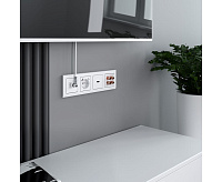 Веркель Розетка 1-ая с/з со шторками и USB тип A+C (белый) W1171701