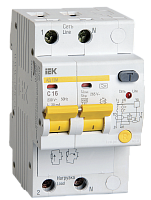 Дифференциальный автомат АД12M 2P 16А 30мА ИЭК IEK MAD12-2-016-C-030