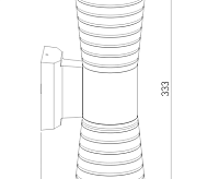 Настенный светодиодный светильник Tube double белый 1502 TECHNO LED IP54 сн/пр
